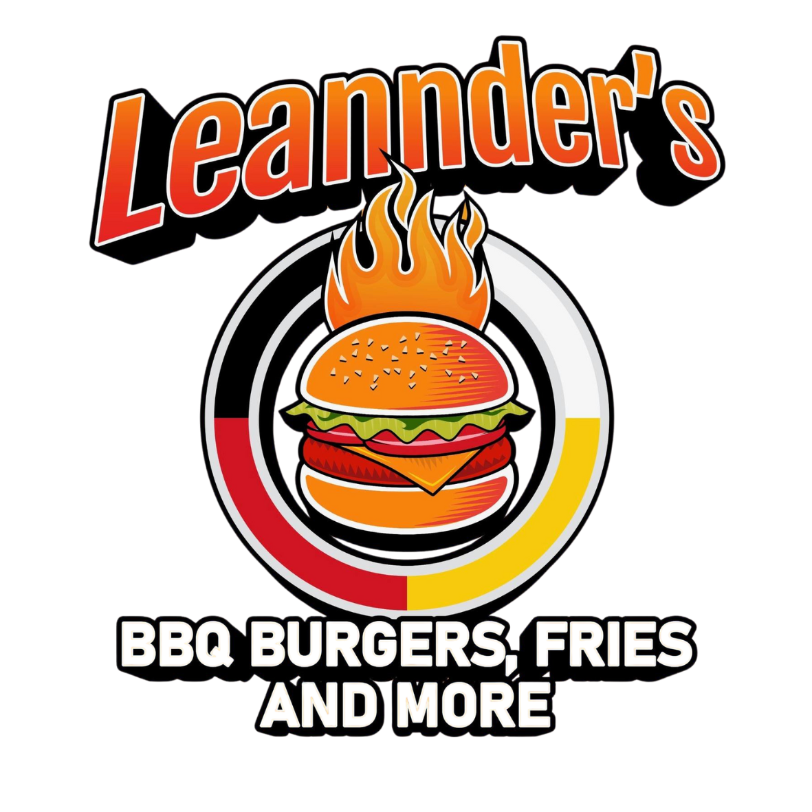 Leannders BBQ burgers, fries and more logo